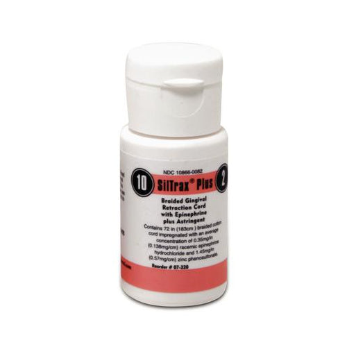 Pascal 07-320 SilTrax Plus 10/2 Thick Braided Gingival Retraction Cord 72 Pascal 07-320 SilTrax Plus 10/2 Thick Braided Gingival Retraction Cord 72